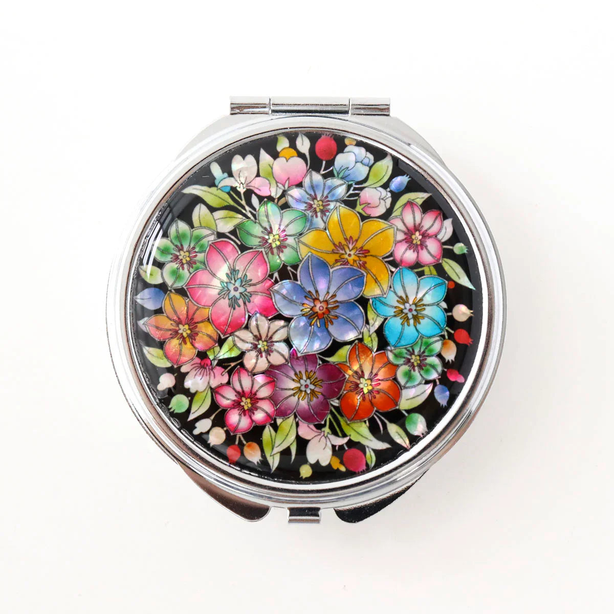 Pearl Compact Pill & Jewelry Case -Large