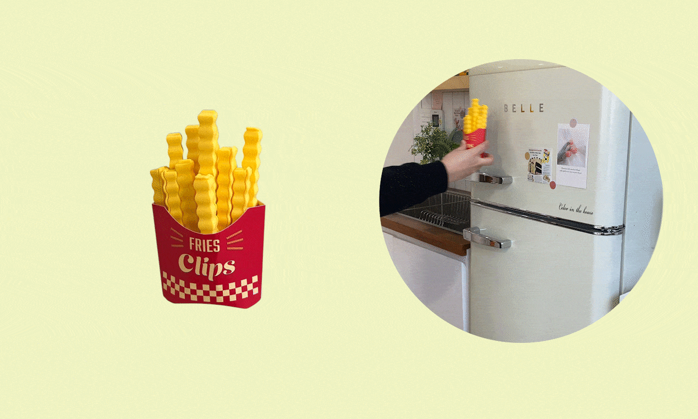 French Fries Magnetic Snack Clip