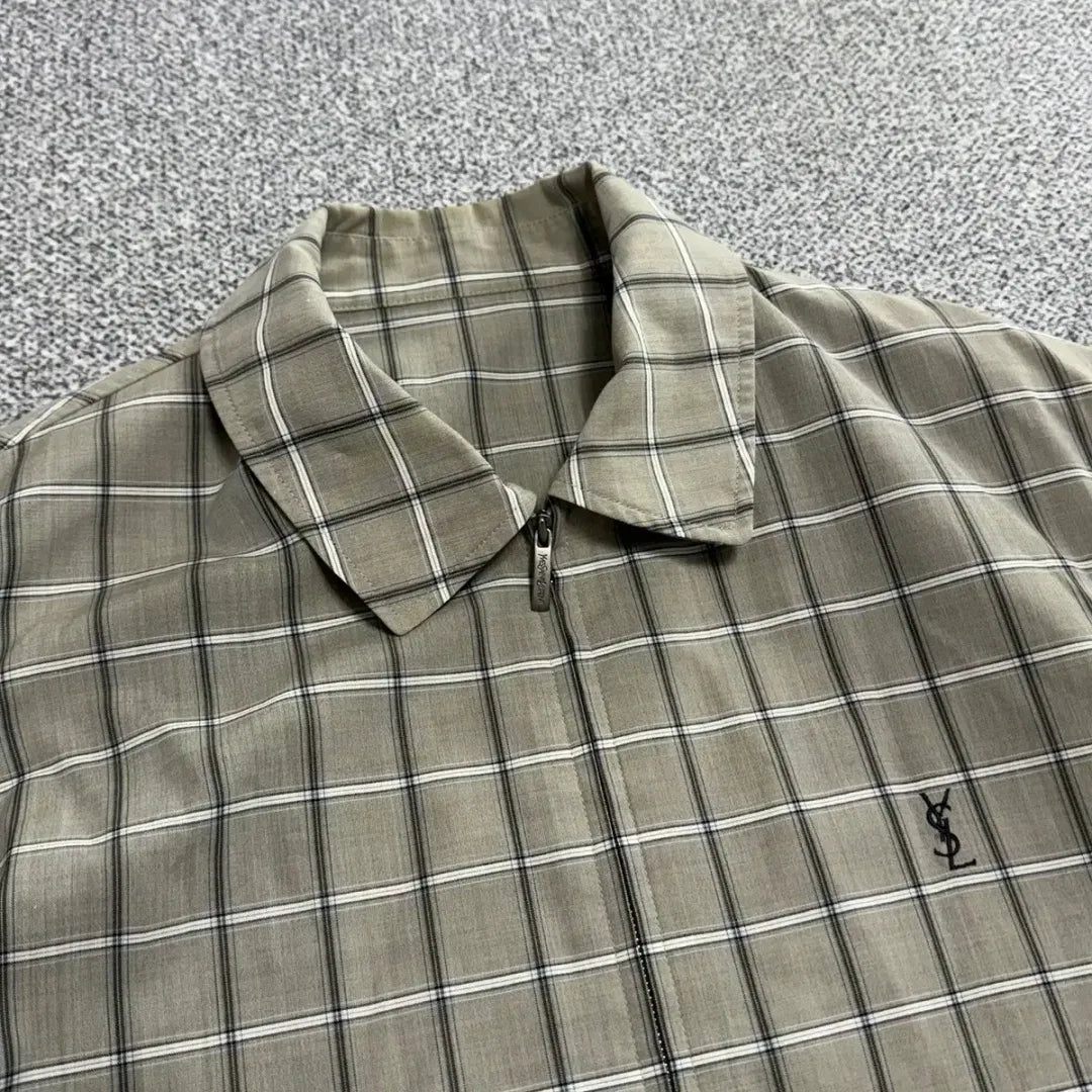 Yves Saint Laurent Vintage Check Jacket (Size 105)