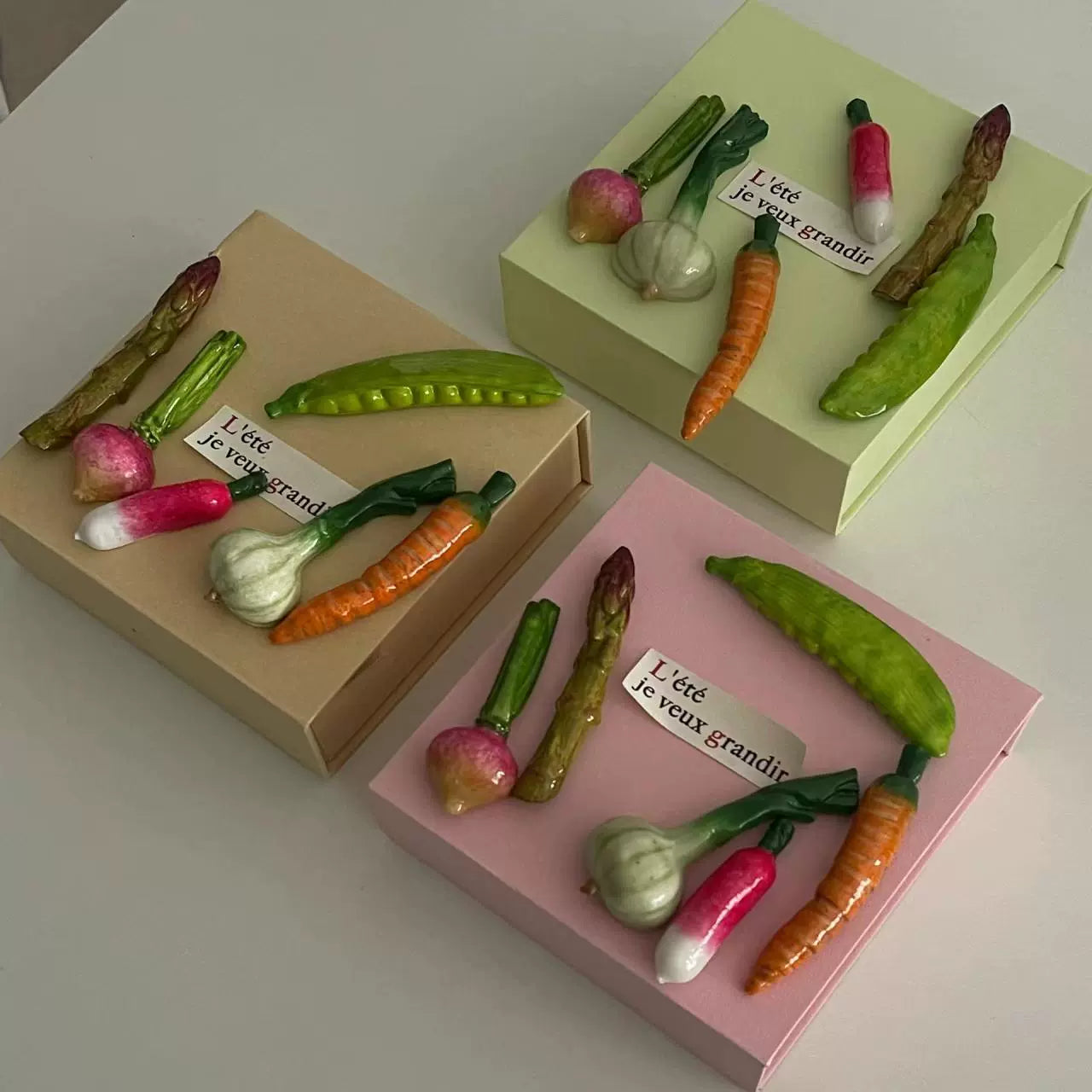 Shinymomo creative ins vegetable ornaments, chopstick rests, chopstick holders, tableware storage, bloggers, fridge magnets, gifts