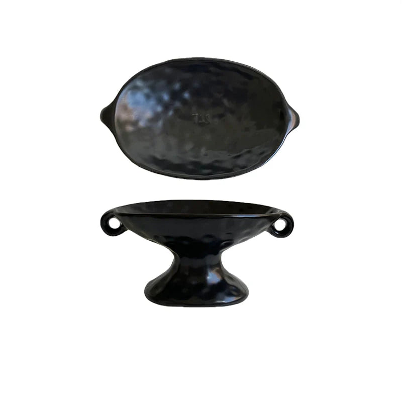 Antique Double Handle Ceramic Tray