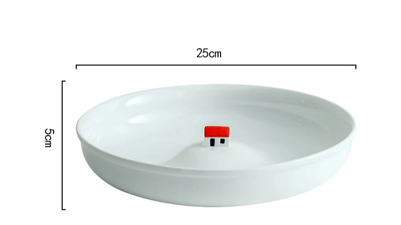 Island House Ceramic Deep Plate