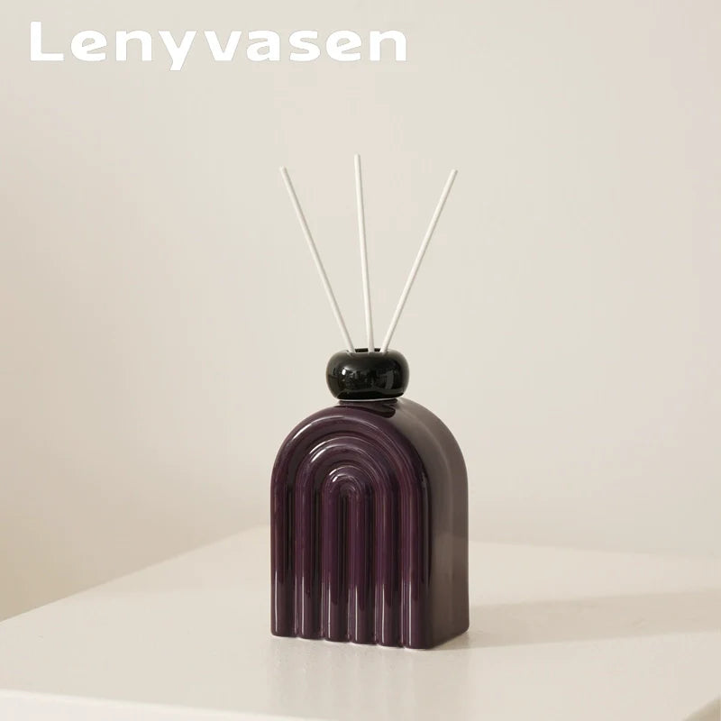 Matisse-Inspired Rainbow Ceramic Diffuser Bottle