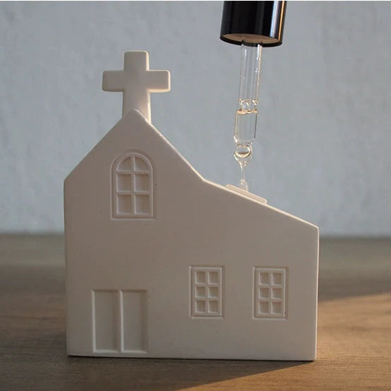 Church-Shaped Plaster Diffuser Gift Set