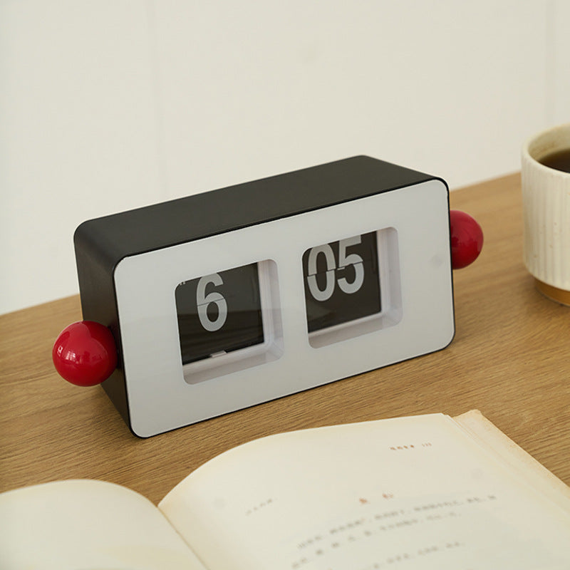 Retro Flip Clock with Ball Accents