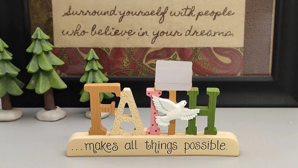 Christian Table Decor – “LOVE / FAITH / HOPE”