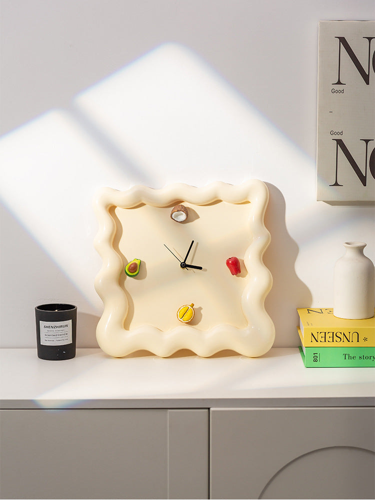 Fruit Accent Cream Wall Clock