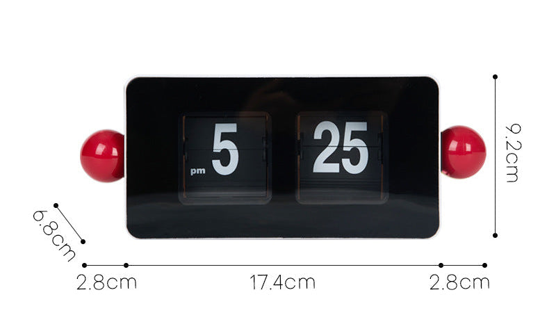 Retro Flip Clock with Ball Accents