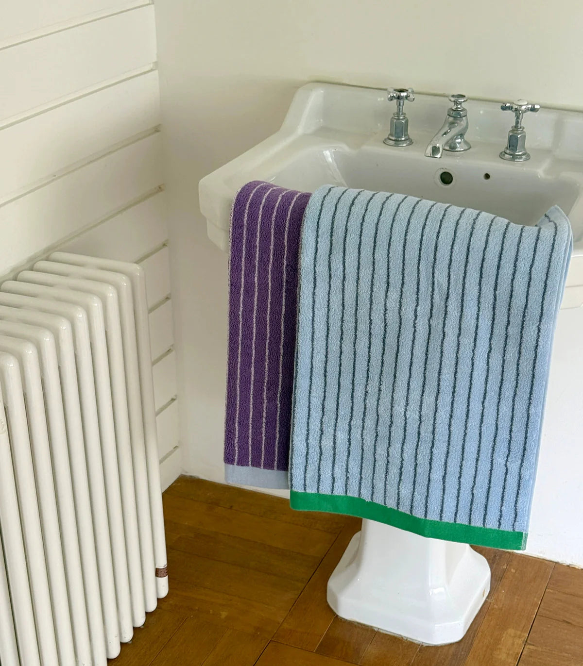 Striped Cotton Bath Towel