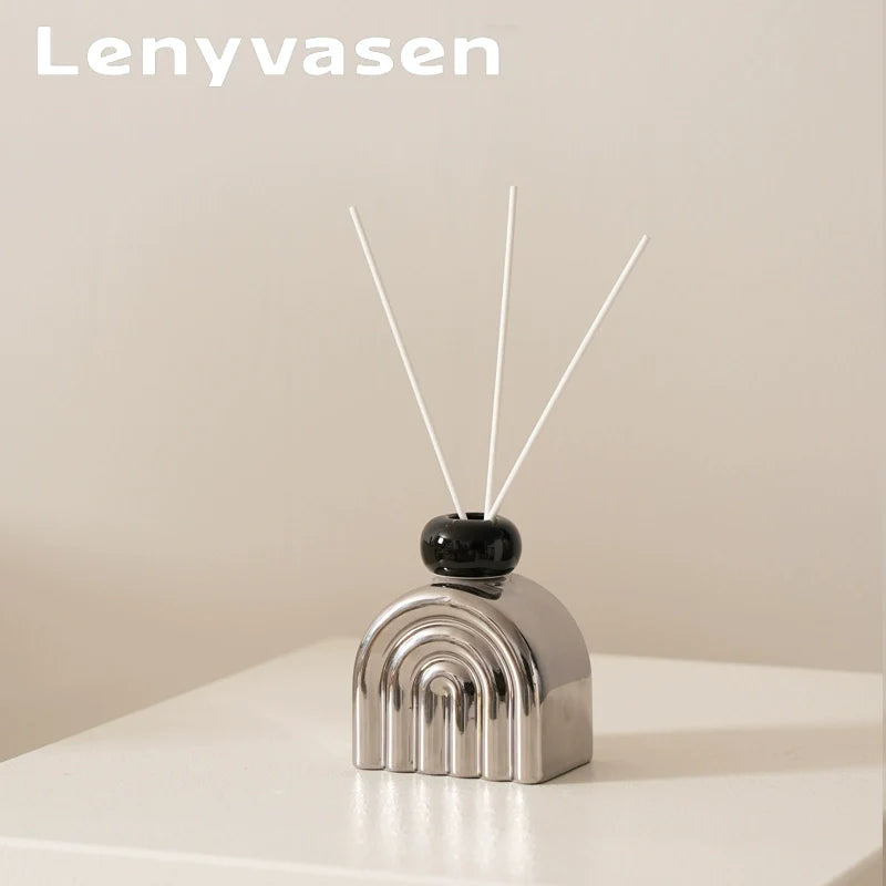 Matisse-Inspired Rainbow Ceramic Diffuser Bottle