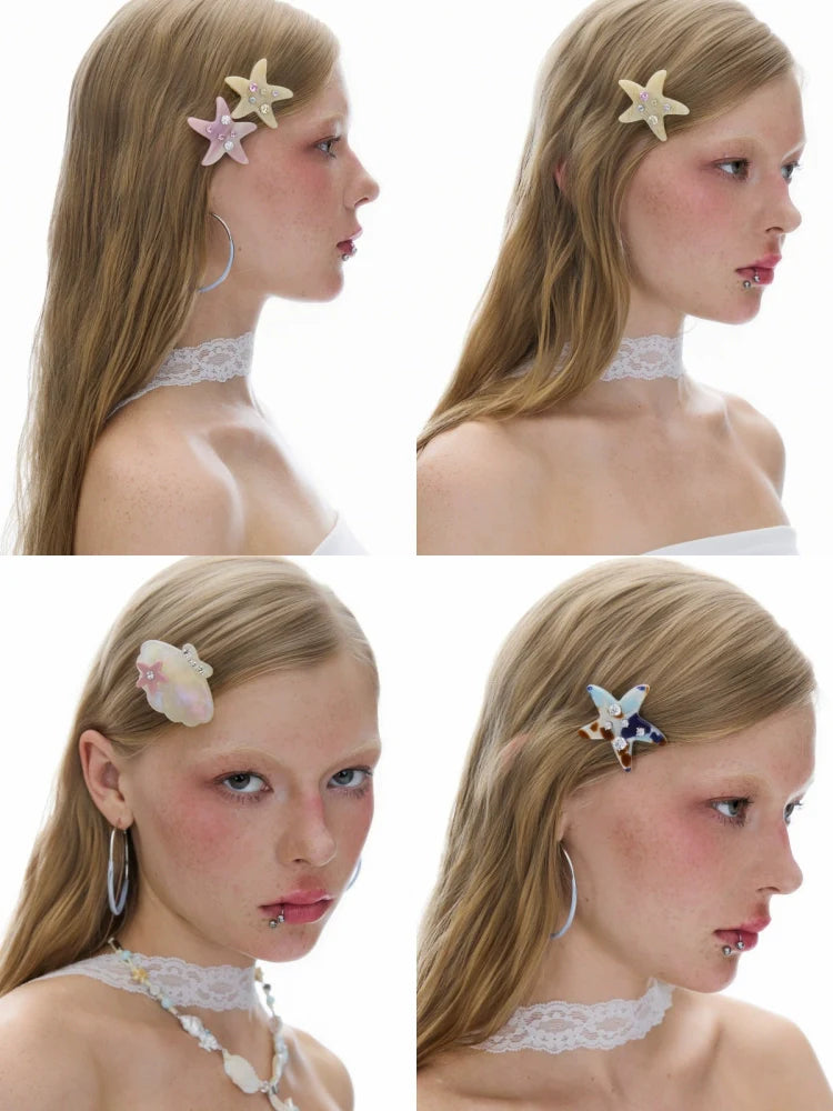 Colorful Acetate Starfish Hair Clip