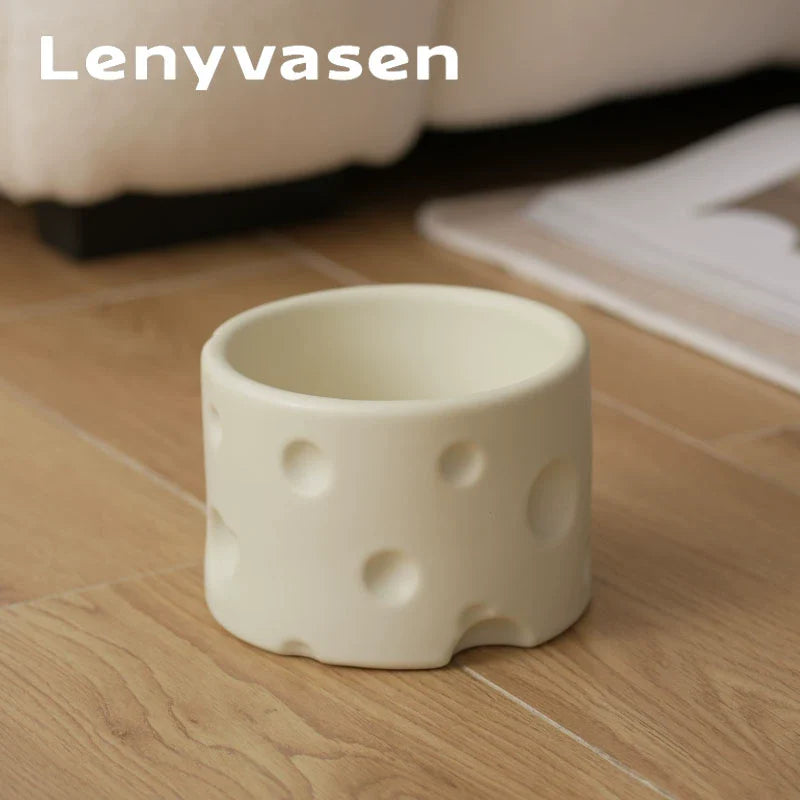 Cheese Ceramic Cat Bowl