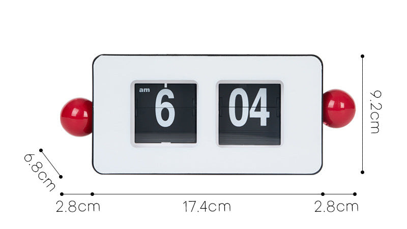 Retro Flip Clock with Ball Accents