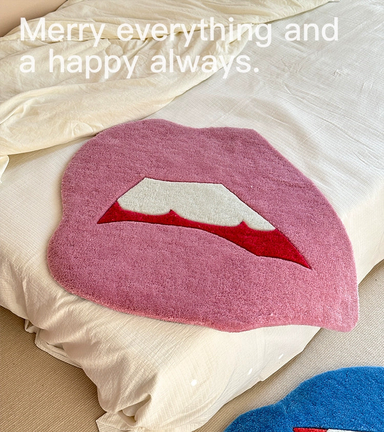 Funky Lip-Shaped Wall & Floor Mat