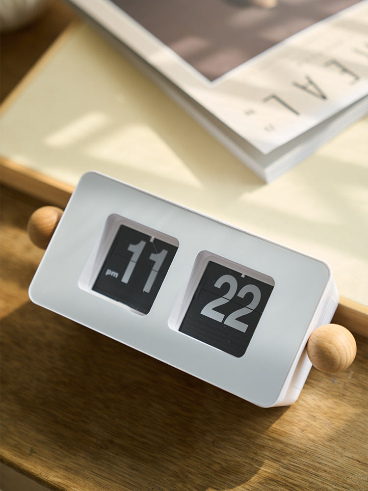 Retro Flip Clock with Ball Accents