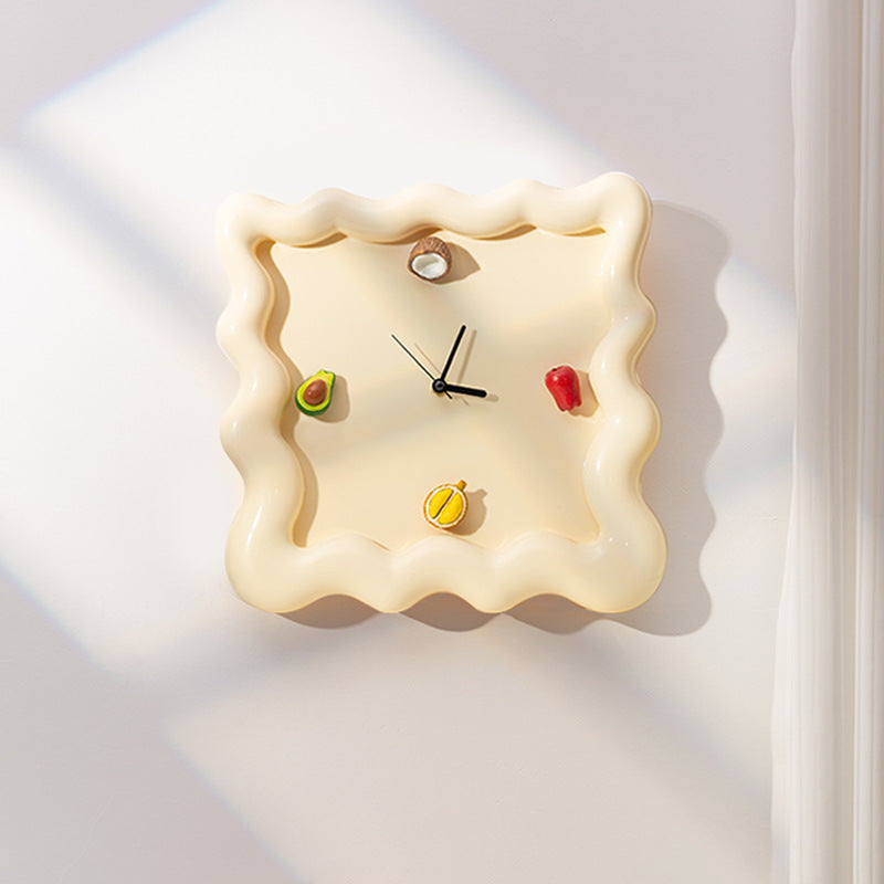Fruit Accent Cream Wall Clock