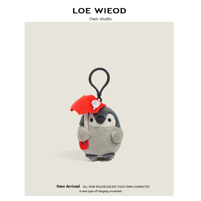 Winter Penguin Plush Keychain