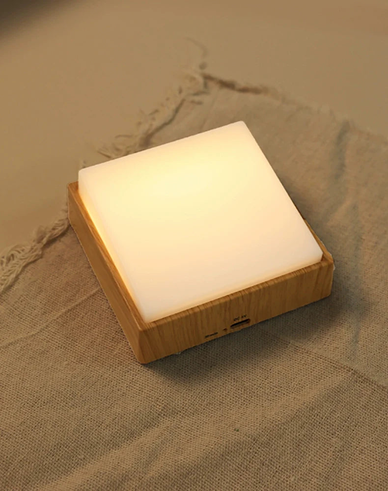 Magnetic Toggle Night Light – Rechargeable Minimalist LED Wall Lamp