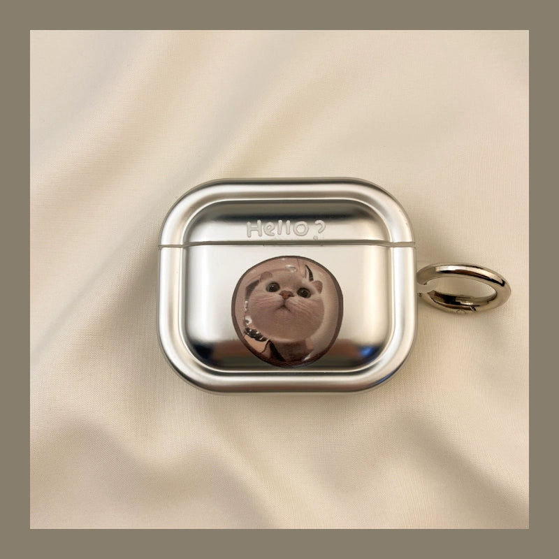 Hip Dog & Cat Pet Silver AirPods Case