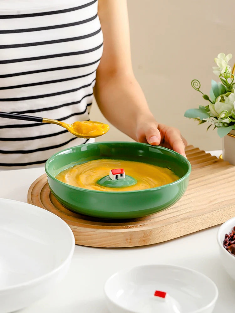 Island House Ceramic Deep Plate