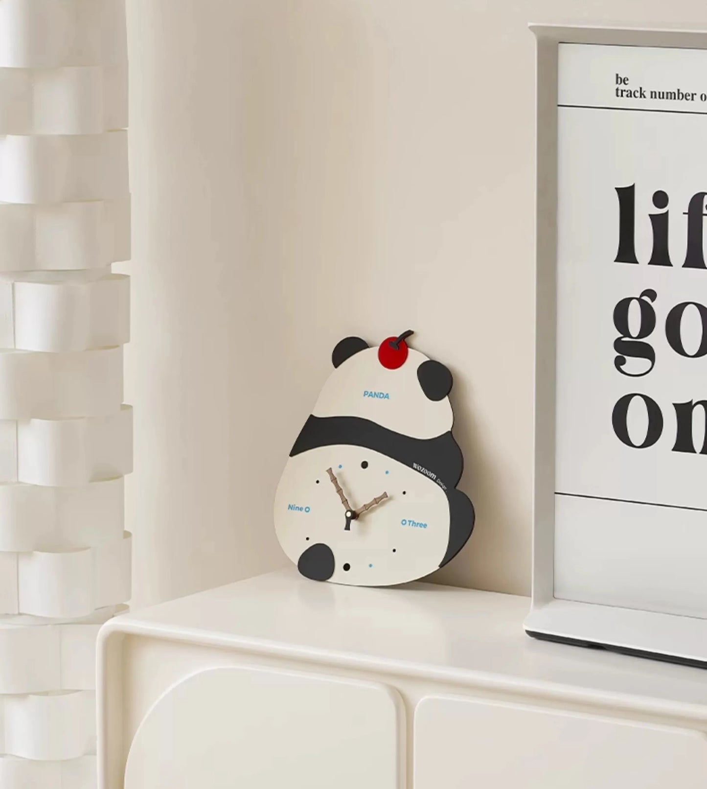 Panda Back Wall Clock