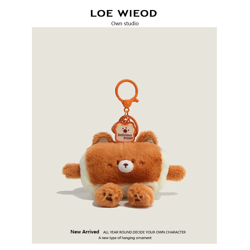 Bear Sandwich Plush Keychain