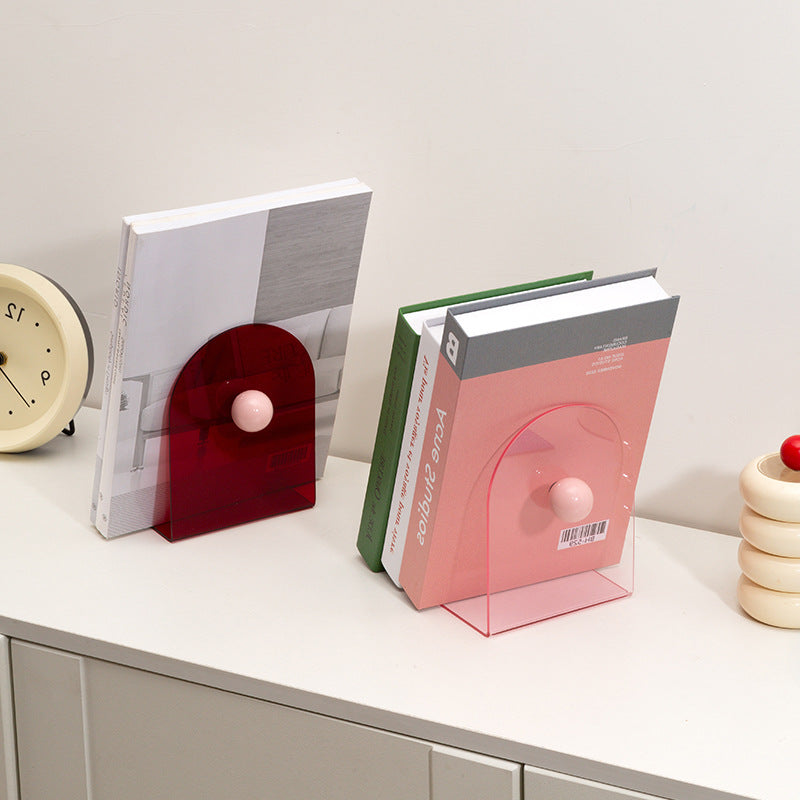 Color Dot Acrylic Bookends