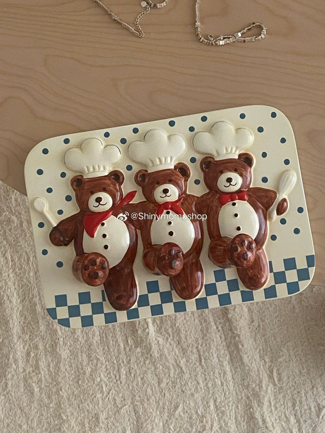 Retro Chef Bear Wall Hook Rack