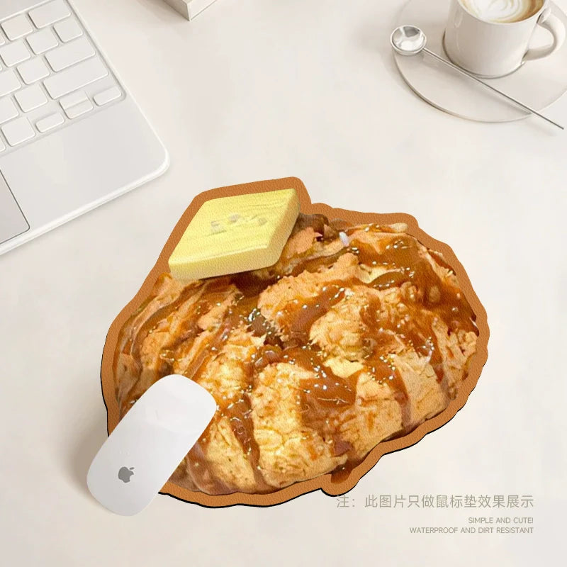 Cute Dessert-Shaped Leather Mouse Pad