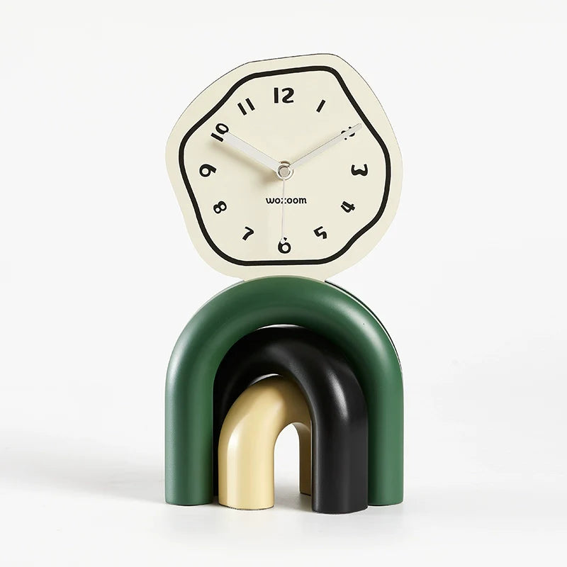 Geometric Arch Rainbow Table Clock