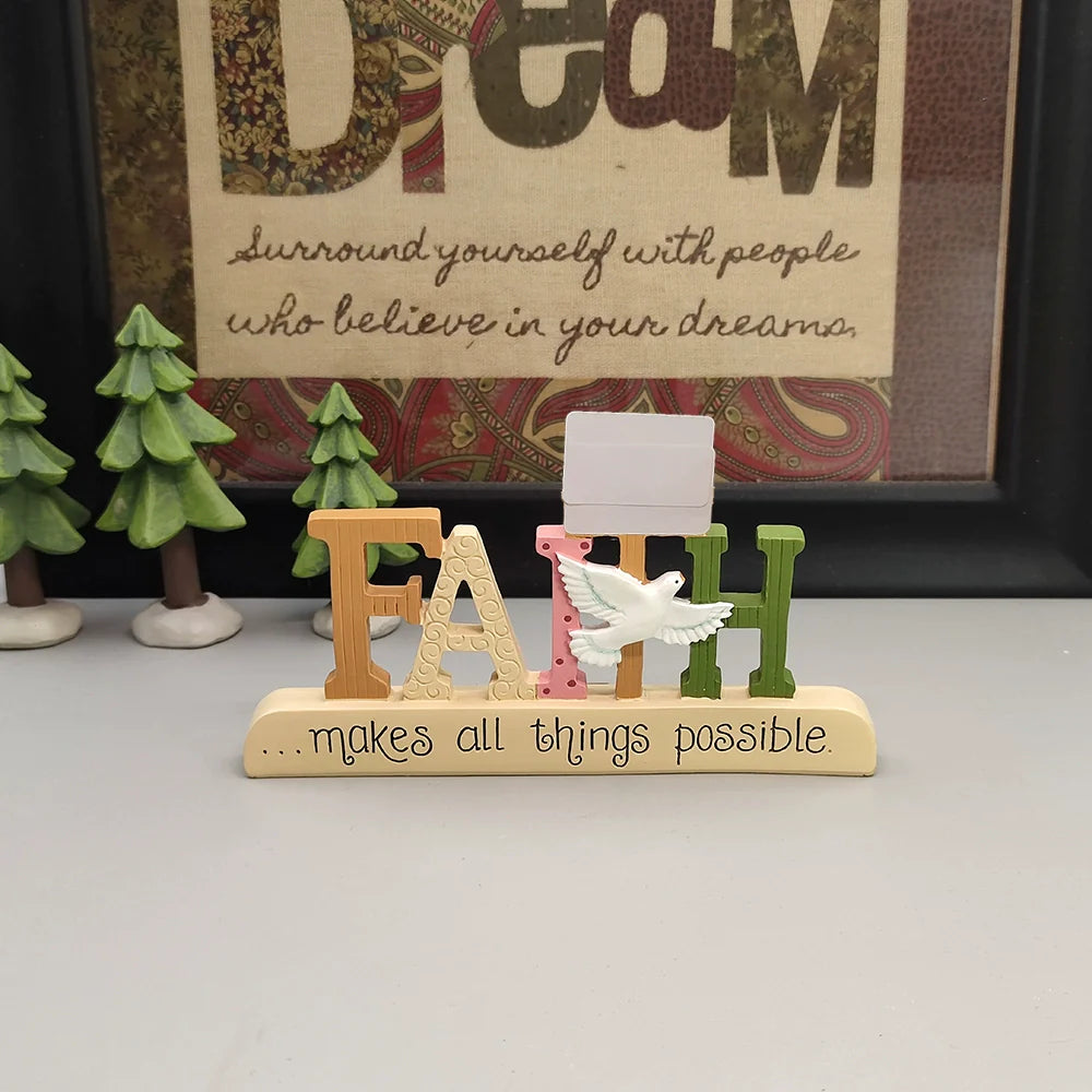 Christian Table Decor – “LOVE / FAITH / HOPE”