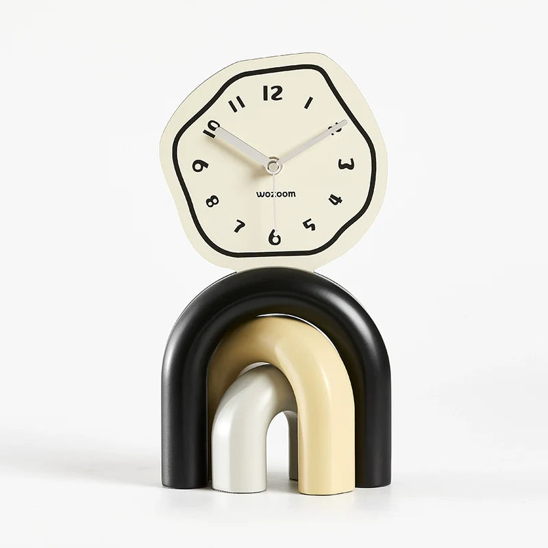 Geometric Arch Rainbow Table Clock
