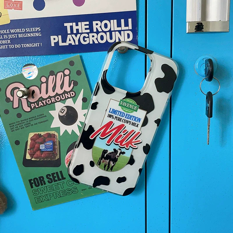 Retro Cow Print iPhone Case