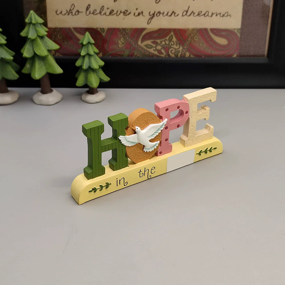 Christian Table Decor – “LOVE / FAITH / HOPE”