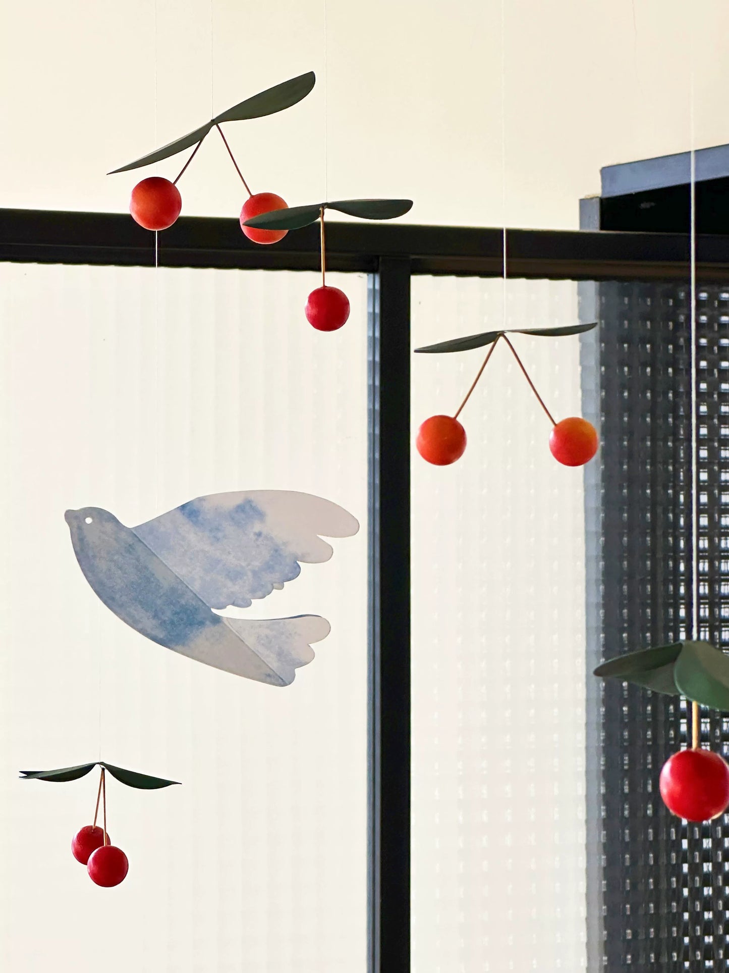Dove of Peace, Cherry Bird, Balance Wind Chimes, Danish Flensted Mobiles, Hanging Charm, Children's Room Pendant