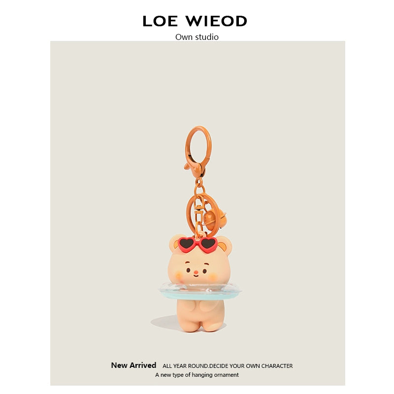 Float Ring Animal Plush Keychain