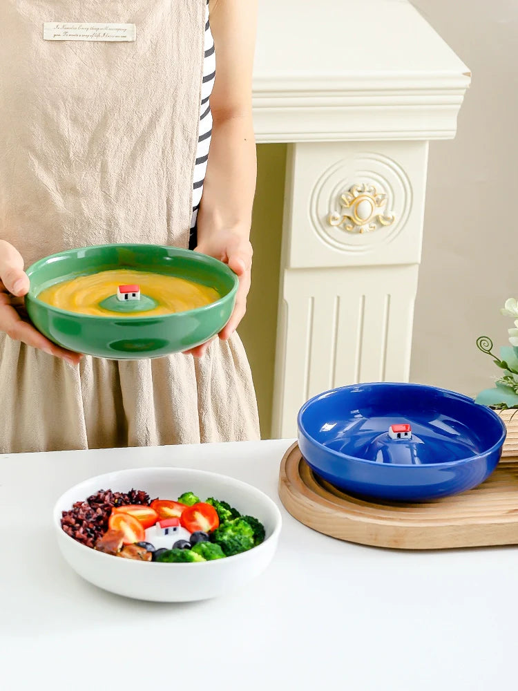 Island House Ceramic Deep Plate