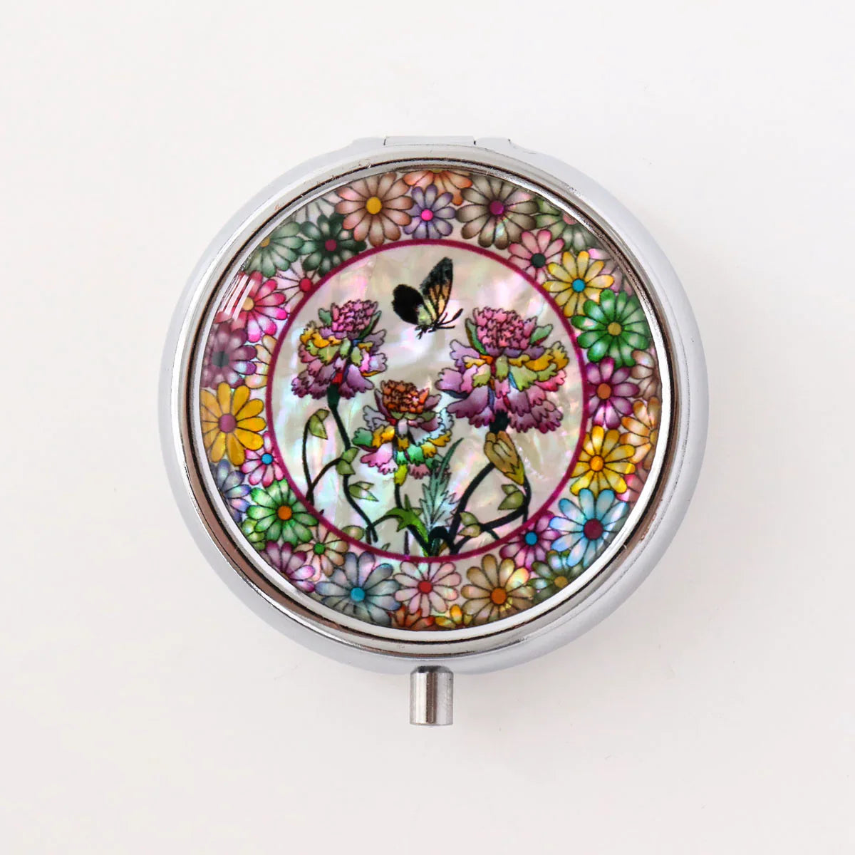 Pearl Compact Pill & Jewelry Case - Small