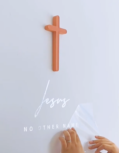 Wall-Mounted Cross Art – with Sticker