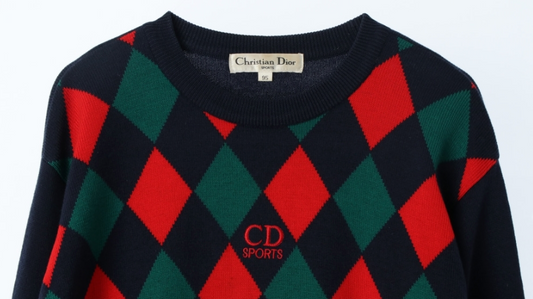 Christian Dior Argyle Knit Sweater (Men’s Size M)