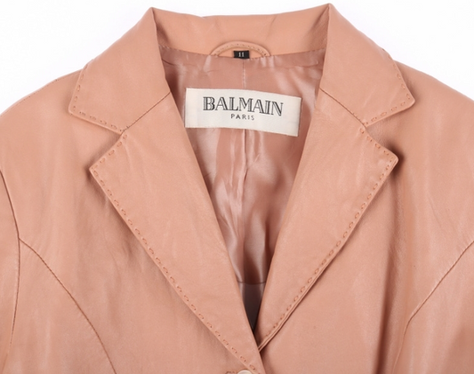 Balmain 100% Lambskin Leather Women’s Blazer