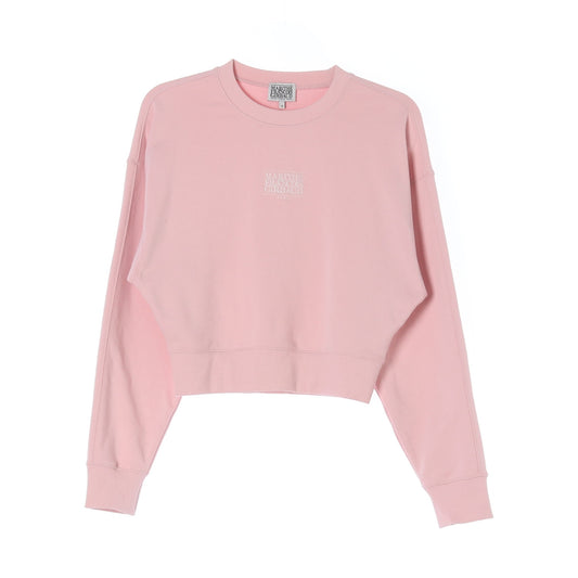 Marithé François Girbaud Pink Drop-Shoulder Sweatshirt (S)