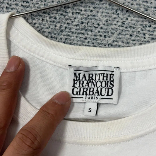 Marithé François Girbaud Printed White T-Shirt (S)