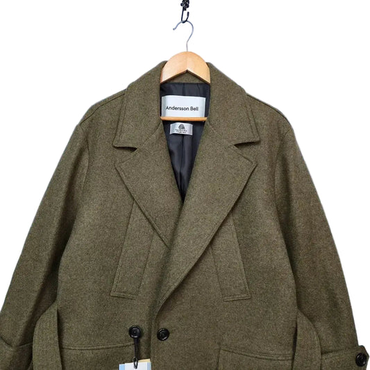 [New]Andersson Bell Matia Military Robe Coat - Khaki (S)