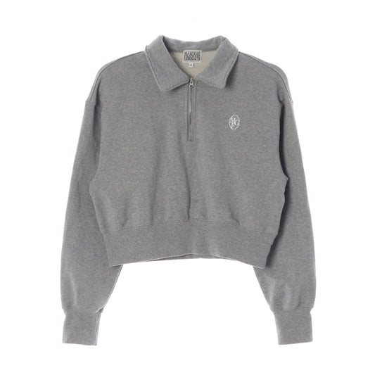 Marithé François Girbaud Grey Zip-Up Polo Shirt (M)
