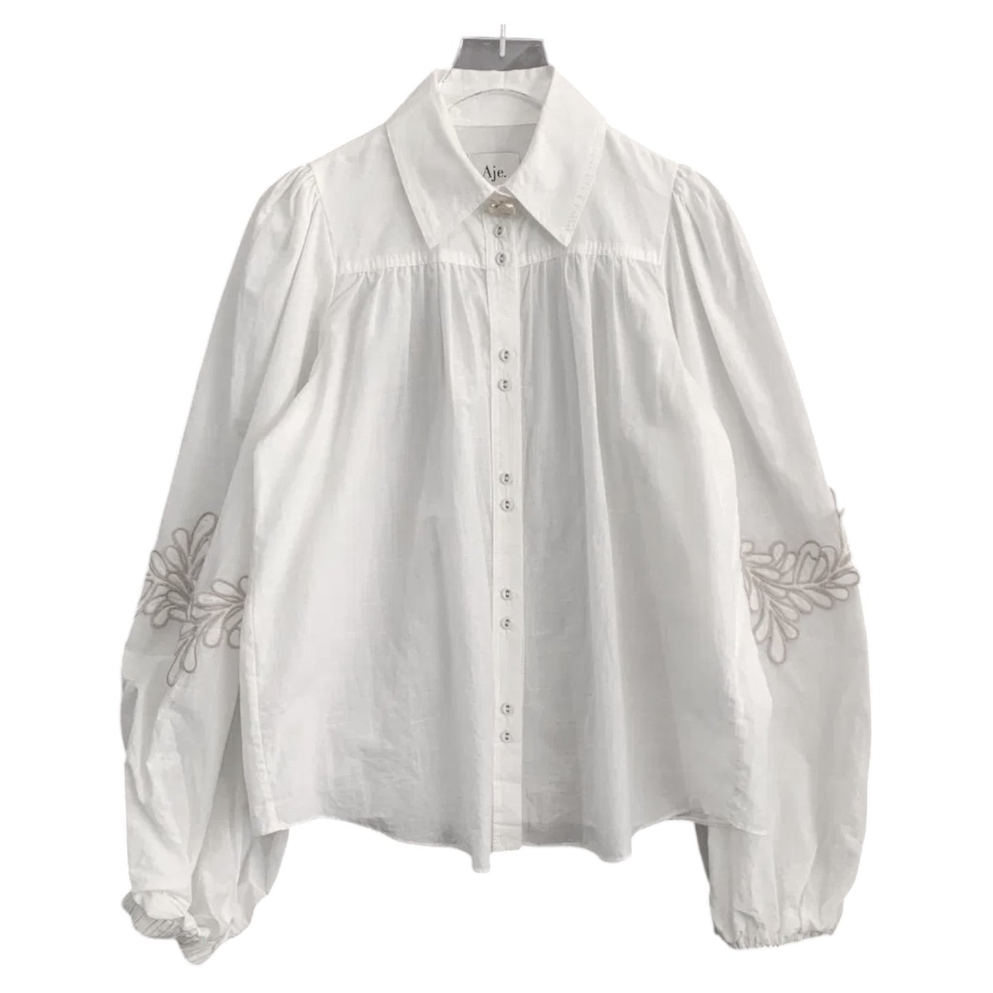 Aje Puff-Sleeve Lace Blouse (6)