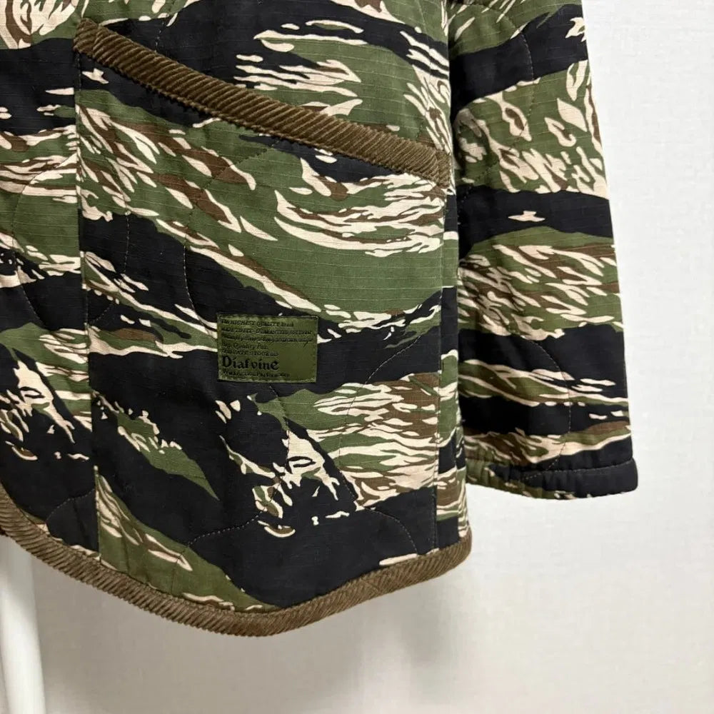 DIAFVINE Tiger Camo Ripstop Quilted Jacket (Size 38)