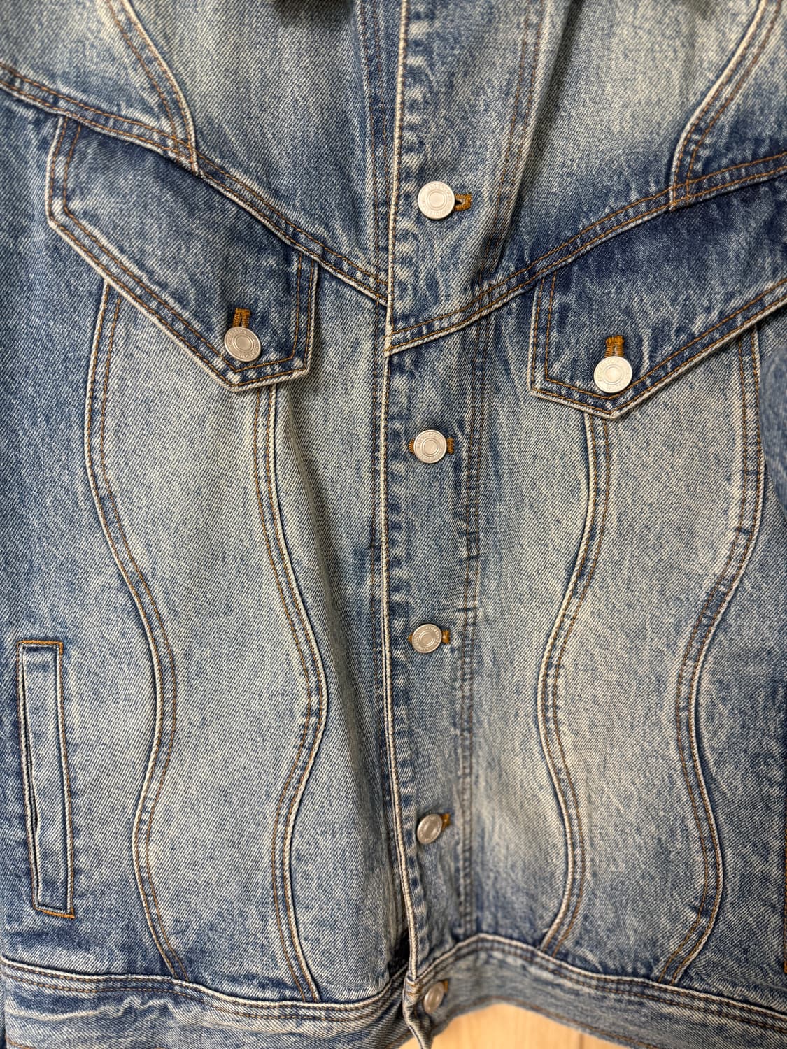 Andersson Bell Patchwork Denim Jacket (Size L)