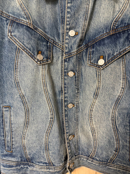 Andersson Bell Patchwork Denim Jacket (Size L)