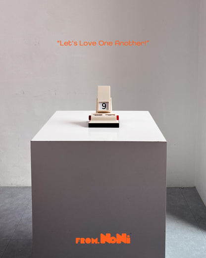 Retro flip perpetual desk calendar with rotating knobs for days, months, and date – perfect for home office or gift use.